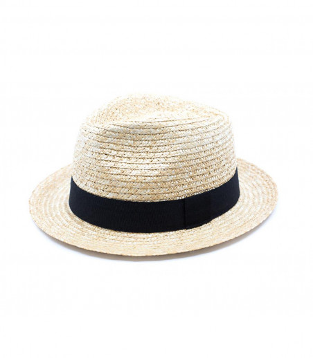 trilby treccia di paglia nera